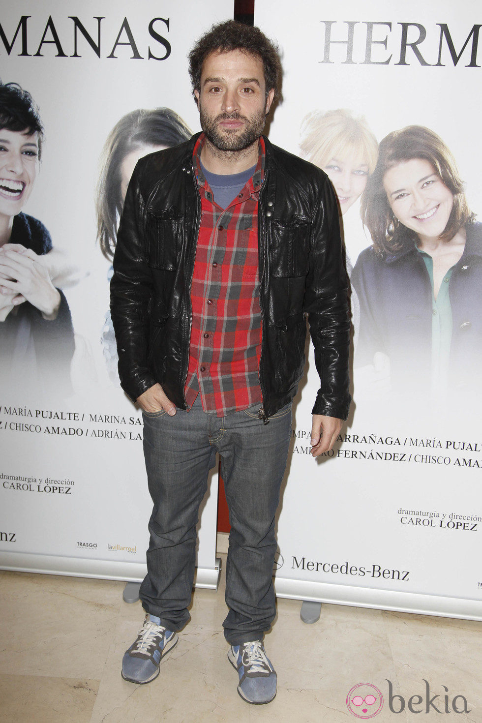 Daniel Guzmán en el estreno de la obra de teatro 'Hermanas'