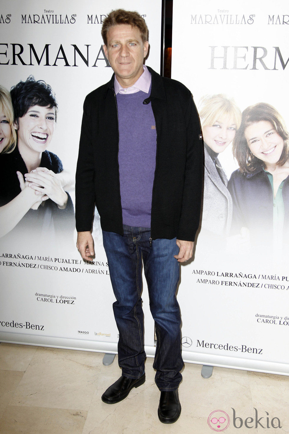 Juanjo Artero en el estreno de la obra de teatro 'Hermanas'