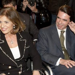 Ana Botella y José María Aznar en la presentación del archivo documental de Gregorio Ordóñez