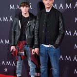 Pelayo Díaz y David Delfín en el estreno de 'Mamá'