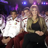 Ivonne Reyes con la Selección de Fútbol de Venezuela en Madrid