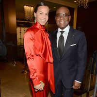 Erica Reid y L.A. Reid en la gala pre-Grammy 2013