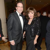 Joan Collins en la gala pre-Grammy 2013