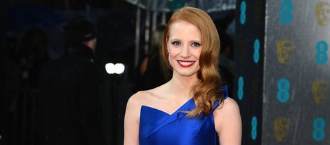 Jessica Chastain en la alfombra roja de los BAFTA 2013