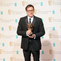 David O. Russell con el BAFTA 2013 de 'El lado bueno de las cosas'