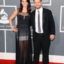 Jack Osbourne y Lisa Stelly en los Grammy 2013