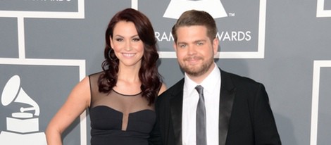 Jack Osbourne y Lisa Stelly en los Grammy 2013