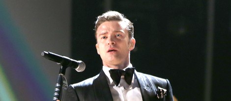 Justin Timberlake, durante su actuación en los Grammy 2013