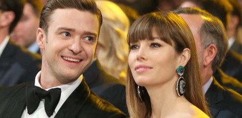 Justin Timberlake y Jessica Biel en los Grammy 2013