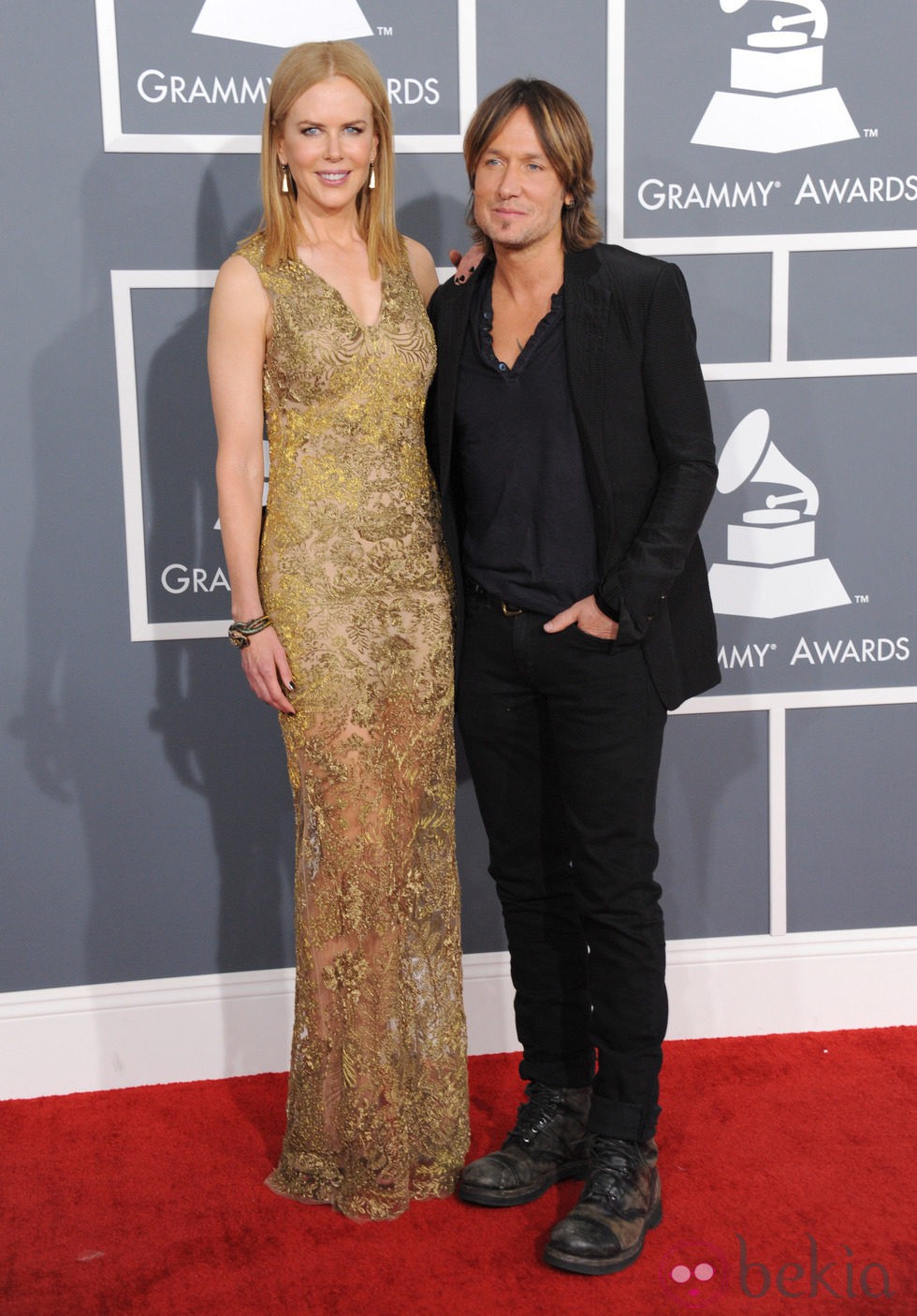 Nicole Kidman y Keith Urban en la alfombra roja de los Grammy 2013