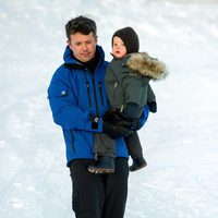 Federico de Dinamarca con el Príncipe Vicente en Suiza