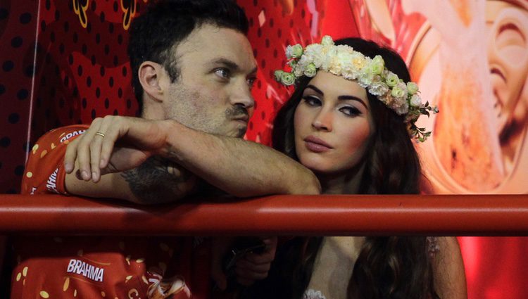 Megan Fox y Brian Austin en los carnavales de Río de Janeiro