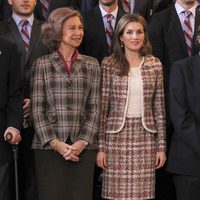 La Reina Sofía y la Princesa Letizia en la audiencia a la Selección Nacional de Balonmano