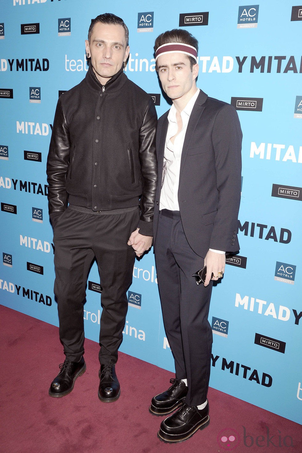 David Delfín y Pelayo Díaz en el estreno de 'Mitad y mitad'