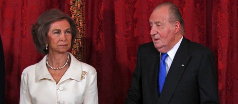 Los Reyes en el almuerzo en honor al presidente de Guatemala