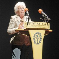 Menchu Álvarez del Valle durante su discurso en la entrega del Premio Nacional de Radio