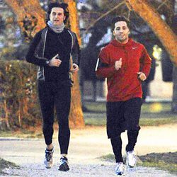 David Bustamante corriendo con Poti