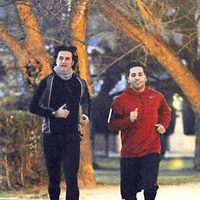 David Bustamante corriendo con Poti