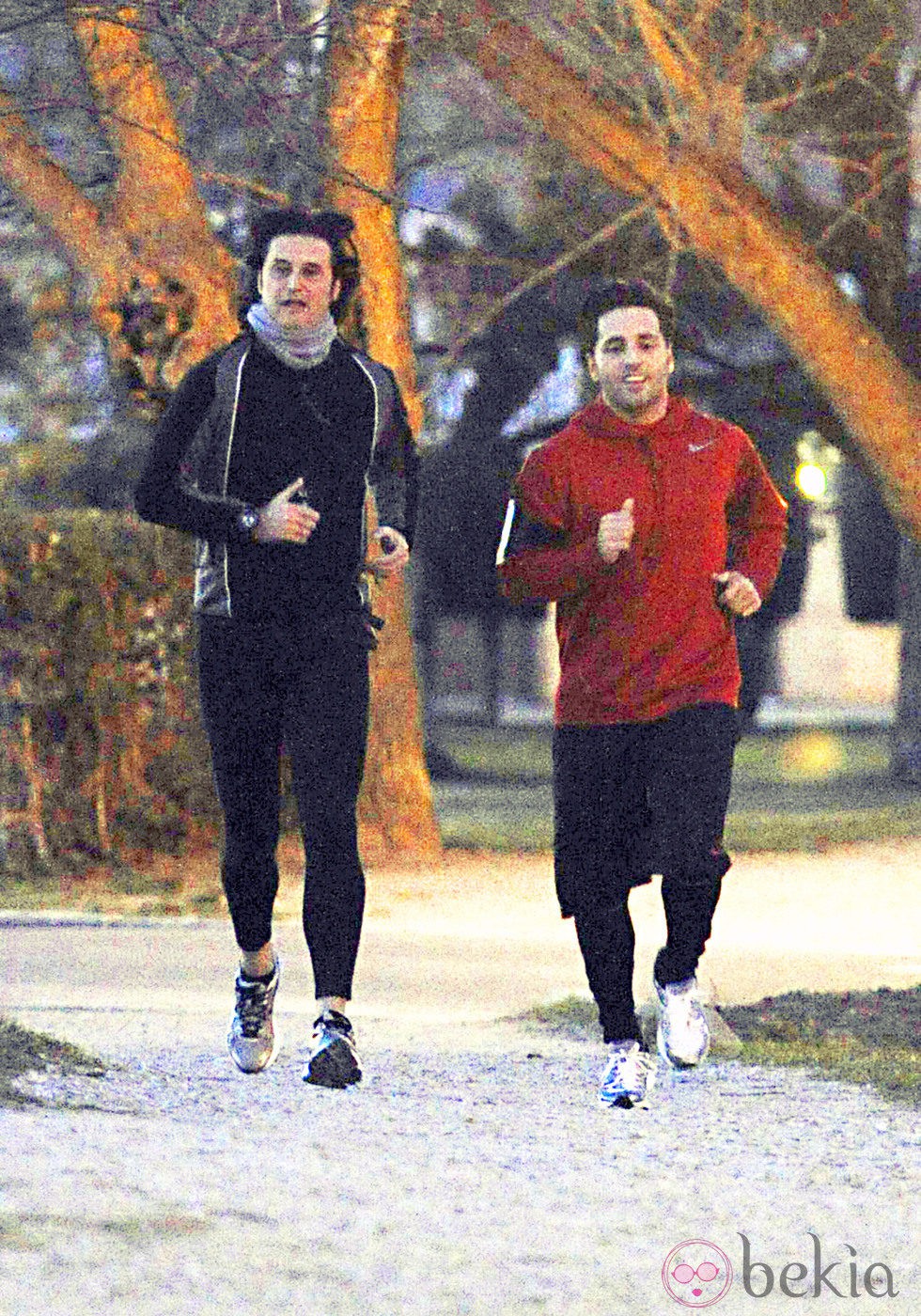 David Bustamante corriendo con Poti