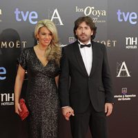 Antonio Garrido en la alfombra roja de los Goya 2013