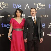 Alex O'Dogherty en la alfombra roja de los Goya 2013