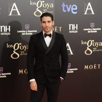 Miguel Ángel Silvestre en la alfombra roja de los Goya 2013