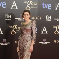 Marta Nieto en la alfombra roja de los Goya 2013