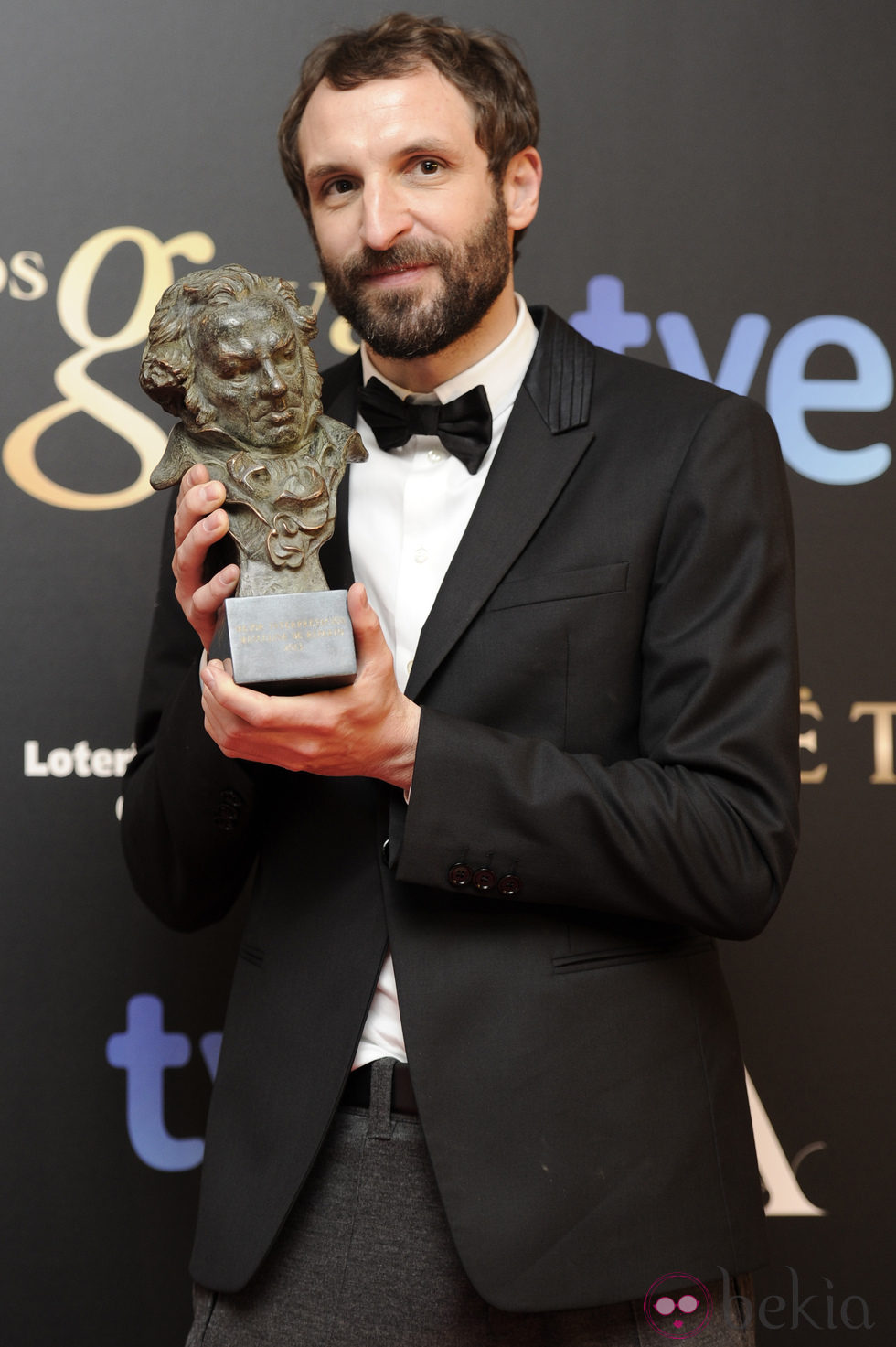 Julián Villagrán, con su Goya al Mejor Actor de Reparto 2013