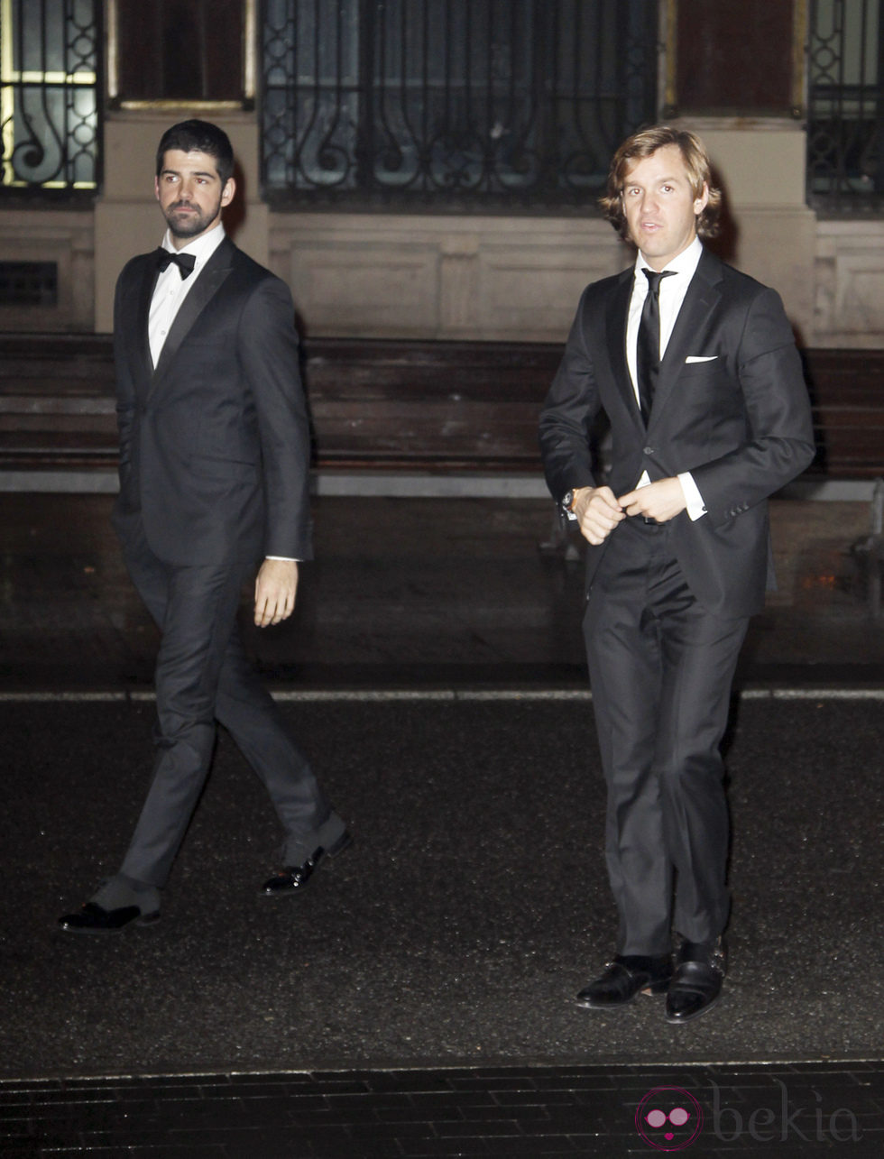 Miguel Ángel Muñoz y Rosauro Baro en la fiesta posterior a los Premios Goya 2013