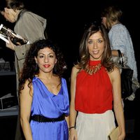 Cristina Medina y Eva Isanta en el desfile de Hannibal Laguna en la Madrid Fashion Week otoño/invierno 2013/2014