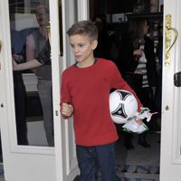 Romeo Beckham en el cumpleaños de su hermano Cruz