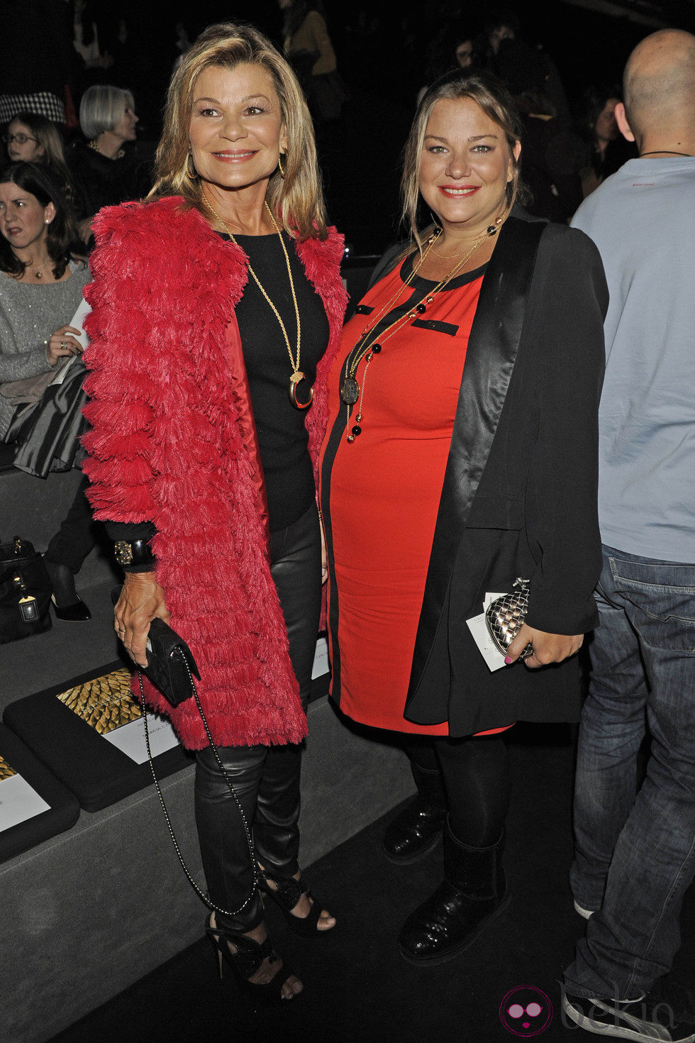 Cari Lapique y Caritina Goyanes en el desfile de Aristocrazy en Madrid Fashion Week otoño/invierno 2013/2014