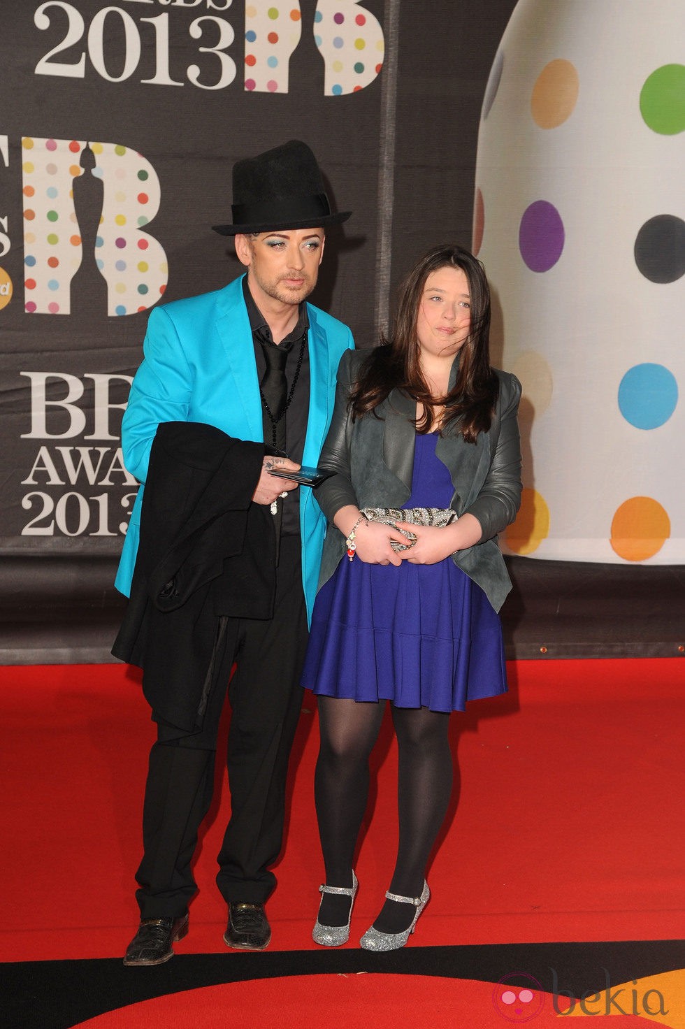 Boy George en la alfombra roja de los Brit 2013