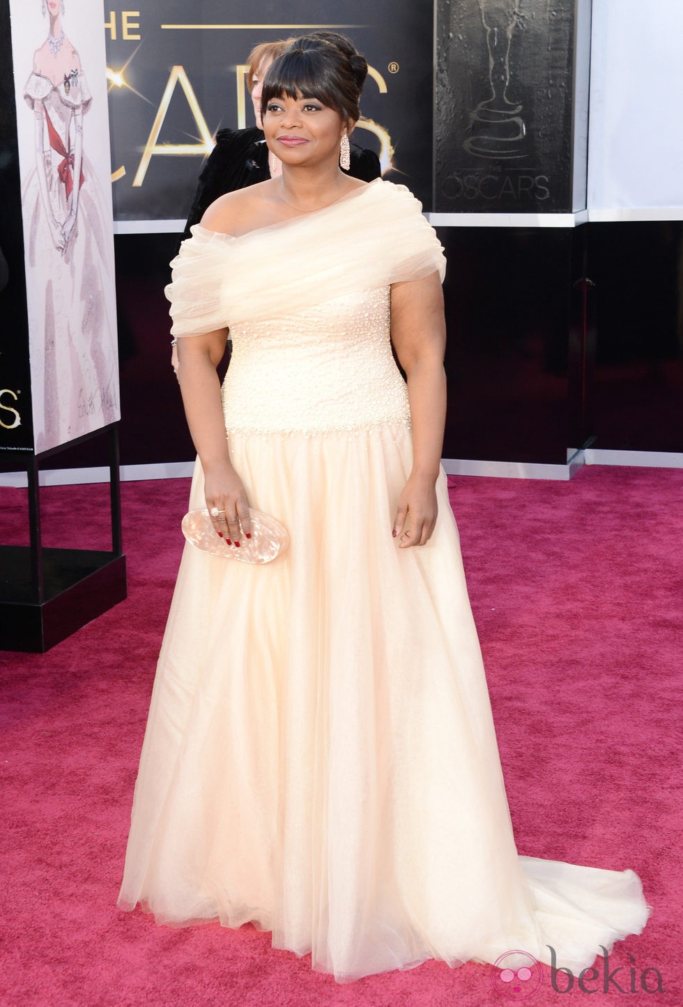 Octavia Spencer en la alfombra roja de los Oscar 2013