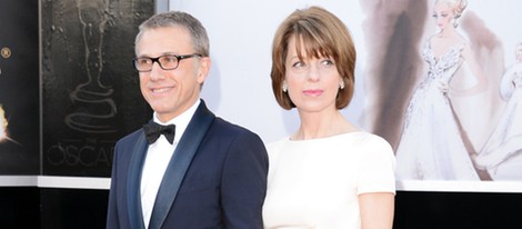 Christoph Waltz y su mujer Judith Holste en la alfombra roja de los Oscar 2013