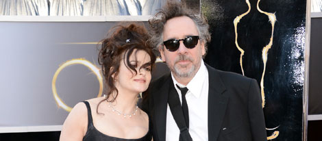 Helena Bonham Carter y Tim Burton en los Oscar 2013