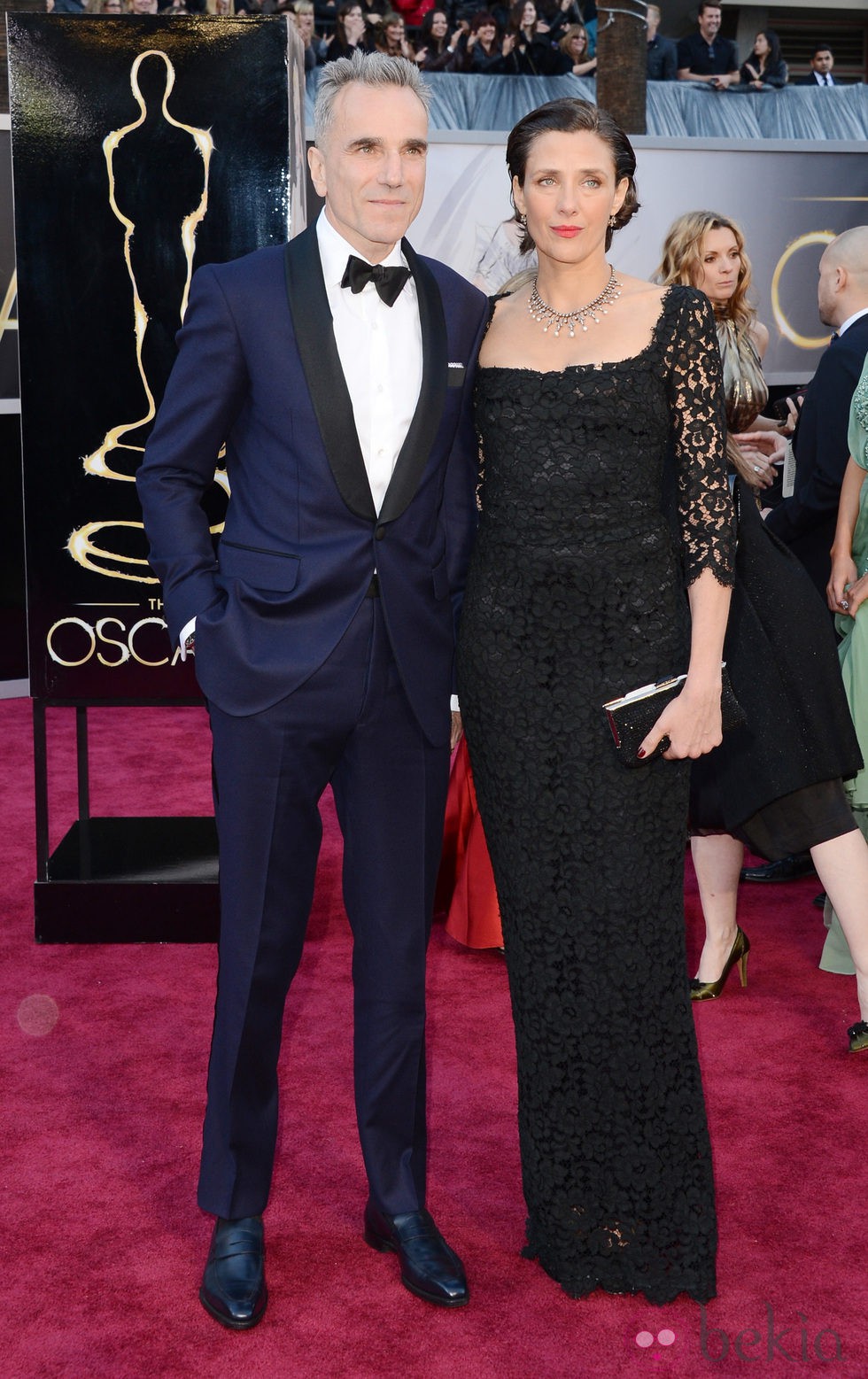 Daniel Day-Lewis y Rebecca Miller en la alfombra roja de los Oscar 2013