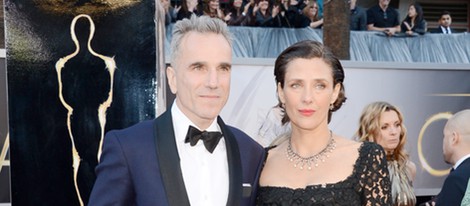 Daniel Day-Lewis y Rebecca Miller en la alfombra roja de los Oscar 2013