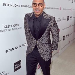 Chris Brown en la fiesta celebrada post Oscar 2013 celebrada por Elton John