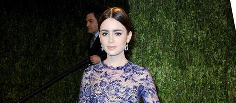 Lily Collins en la fiesta post Oscar 2013 organizada por Vanity Fair