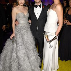 Amy Adams, Joseph Gordon-Levitt y Charlize Theron en la fiesta Governors Ball tras los Oscar 2013