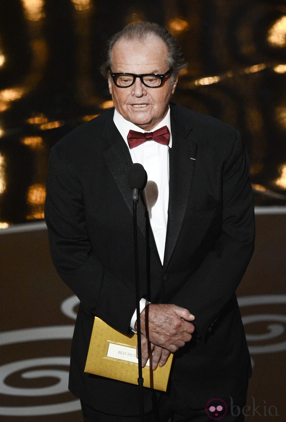 Jack Nicholson en la gala de los Oscar 2013