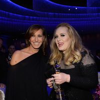 Donna Karan y Adele en la fiesta Governors Ball tras los Oscar 2013