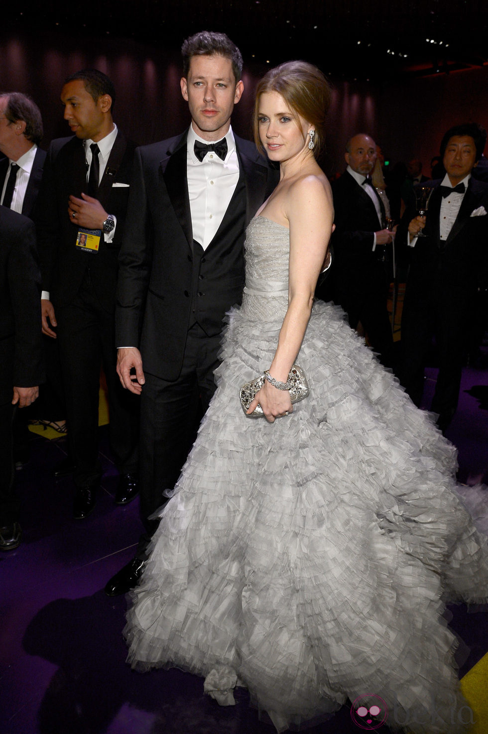 Amy Adams y Darren Le Gallo en la fiesta Governors Ball tras los Oscar 2013