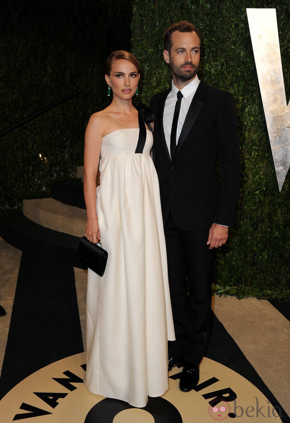 Natalie Portman y Benjamin Millepied en la fiesta post Oscar 2013 organizada por Vanity Fair