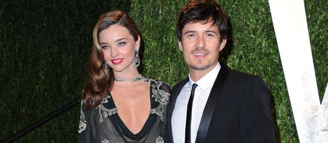 Miranda Kerr y Orlando Bloom en la fiesta post Oscar 2013 organizada por Vanity Fair