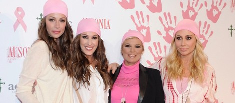 Eva González, Malú, Terelu Campos y Marta Sánchez en un acto contra el cáncer de mama