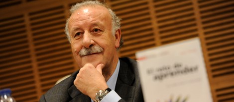 Vicente del Bosque en la presentación del libro 'El reto de aprender'