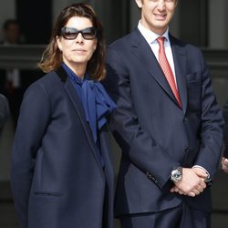 Carolina de Mónaco y Pierre Casiraghi en la presentación de un avión en Niza