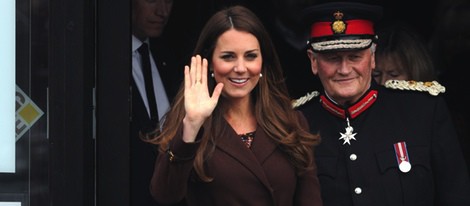 Kate Middleton durante su visita a Grimsby